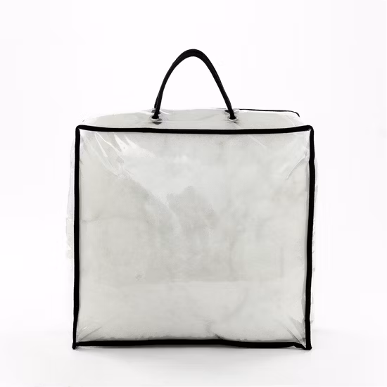 High Quality Pillow Comforter Quilt Bedding Bedsheet Blanket Duvet Packaging Plastic Zipper Lock Linen PVC Bag Zipper Bag with Insert Card